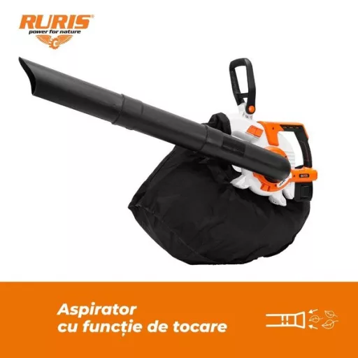 Ruris 1244e akkumulátoros lombfúvó/lombszívó