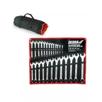 Csillag-villáskulcs készlet 25db PVC tartóban