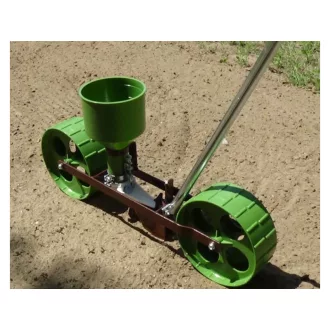 R4 mini farmer rezgőnyelves vetőgép sorkerekes, nyéllel