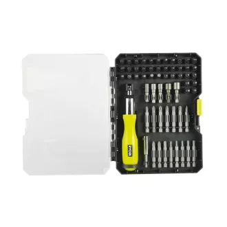   Ryobi 59 db-os csavarozó bit készlet csavarhúzóval RAK59SD