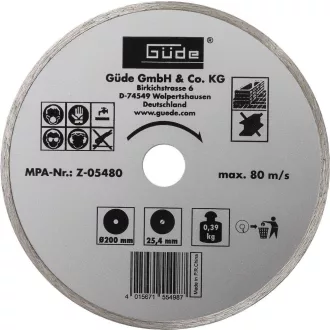 Güde Gyémántkorong 200x25,4 mm