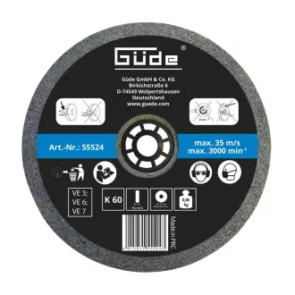 Güde Köszörűkorong 125x16x20 mm K60