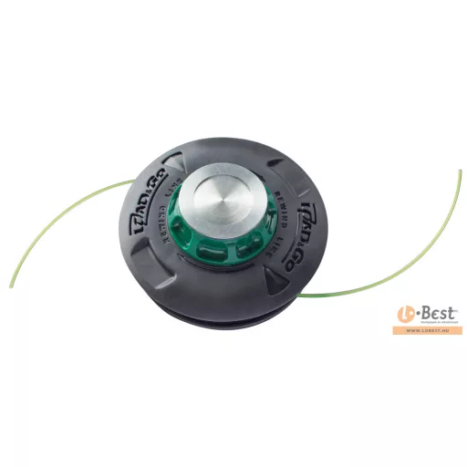 Oleo-Mac damilfej fém gomb Load&Go 130mm,3.0mm damil anya adapter 10x1.25mm