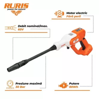 Ruris 8024e akkumulátoros magasnyomású mosó