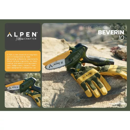 Alpen Beverin 10 NAKED by FELCO akkumulátoros ágvágó láncfűrész, akkumulátor nélkül kofferben
