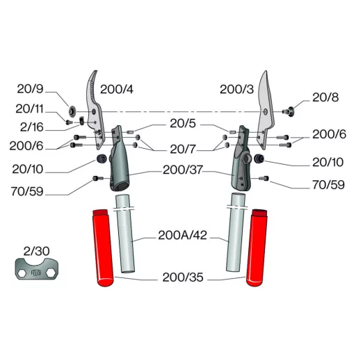Felco 200A-60 ágvágó olló