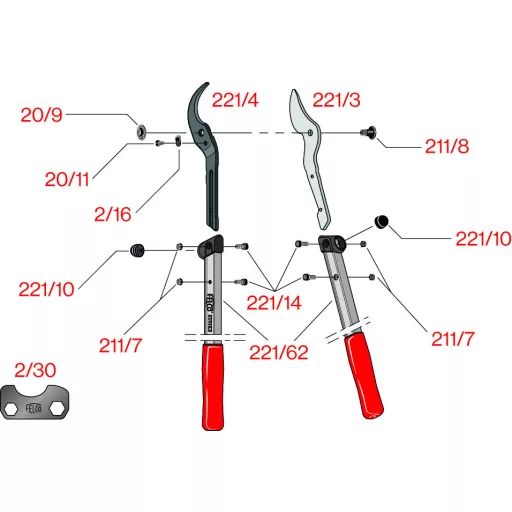 Felco 221-80 kétkezes ágvágó olló