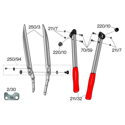 Felco 250-63 sövényvágó olló