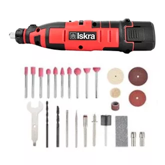   Iskra ML-MD01-120 akkus mini köszörű és fúrógép készlet