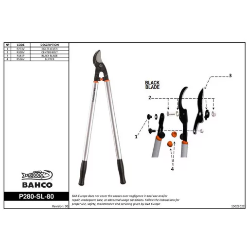 Bahco P280-SL-80 professzionális ágvágó olló
