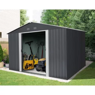 Riwall RMSA 8x10 fém kerti tároló 3 x 2,4 m - antracit