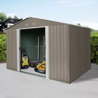 Riwall RMSA 8x10 fém kerti tároló 3 x 2,4 m - barna