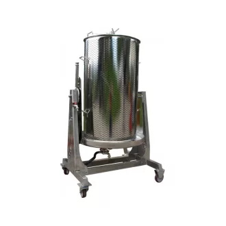 Víznyomásos szőlőprés 250 L + INOX alváz
